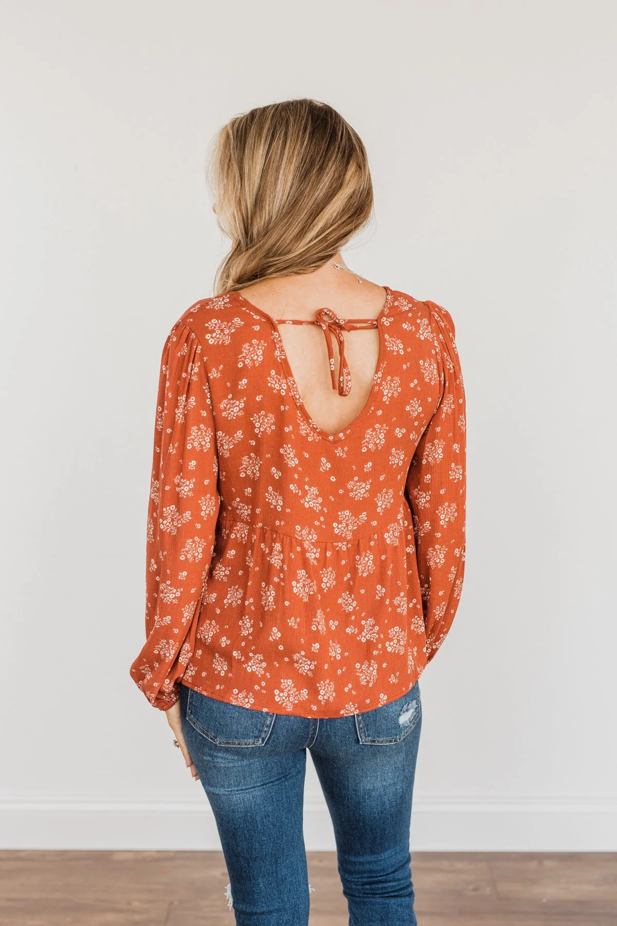 My Favorite Things Floral Blouse- Rust - Image 9