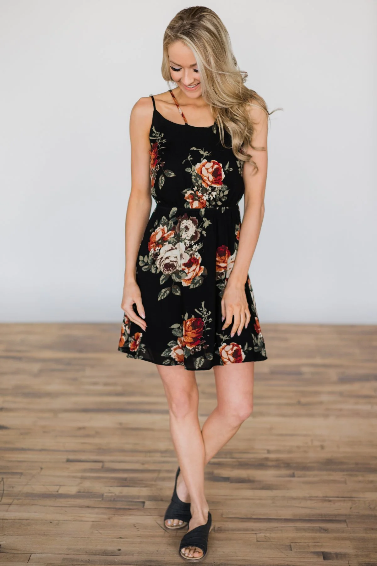 My Mind's Made Up Black Floral Dress - Image 2