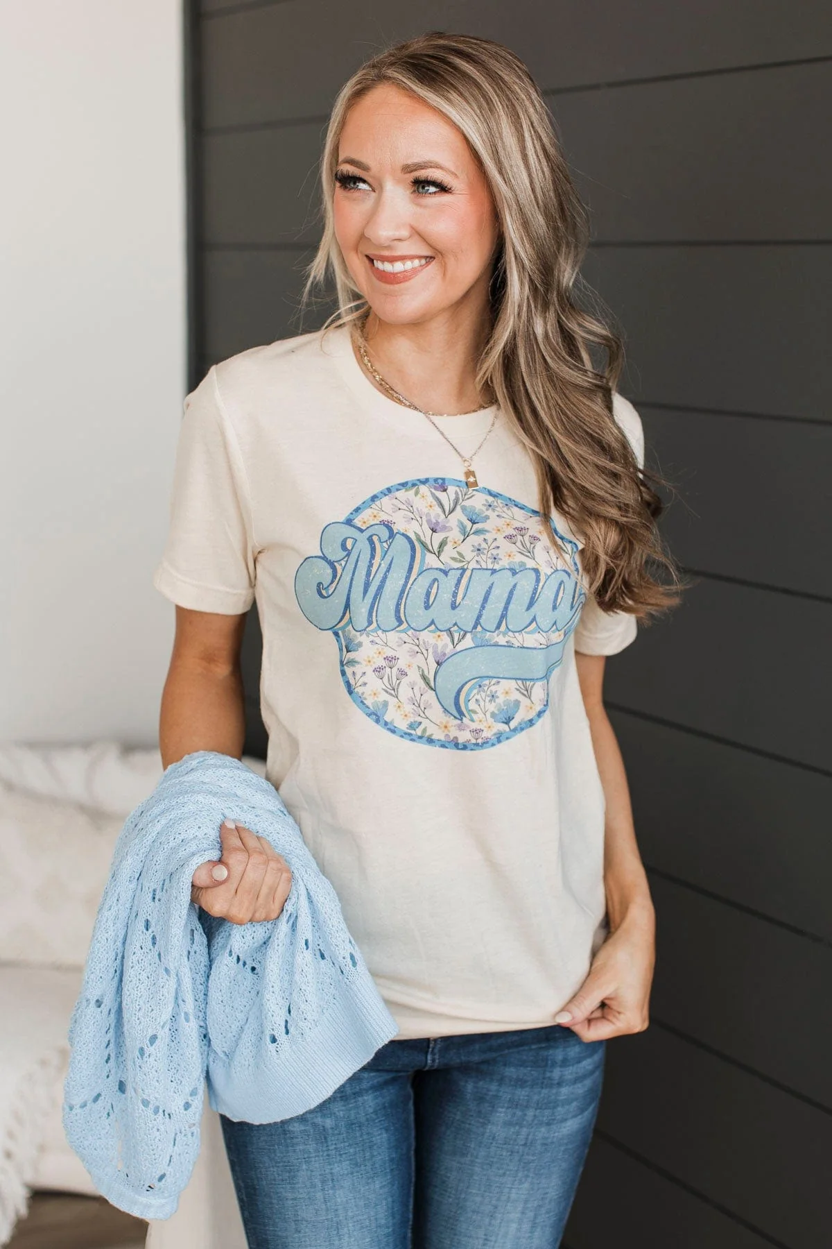 My Pride & Joy "Mama" Graphic Tee- Light Tan - Image 2