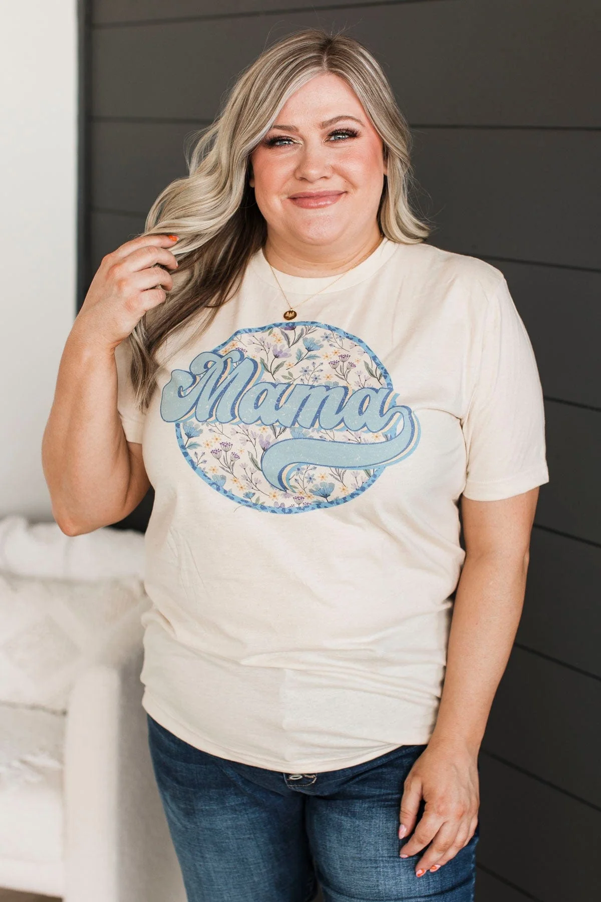 My Pride & Joy "Mama" Graphic Tee- Light Tan - Image 3