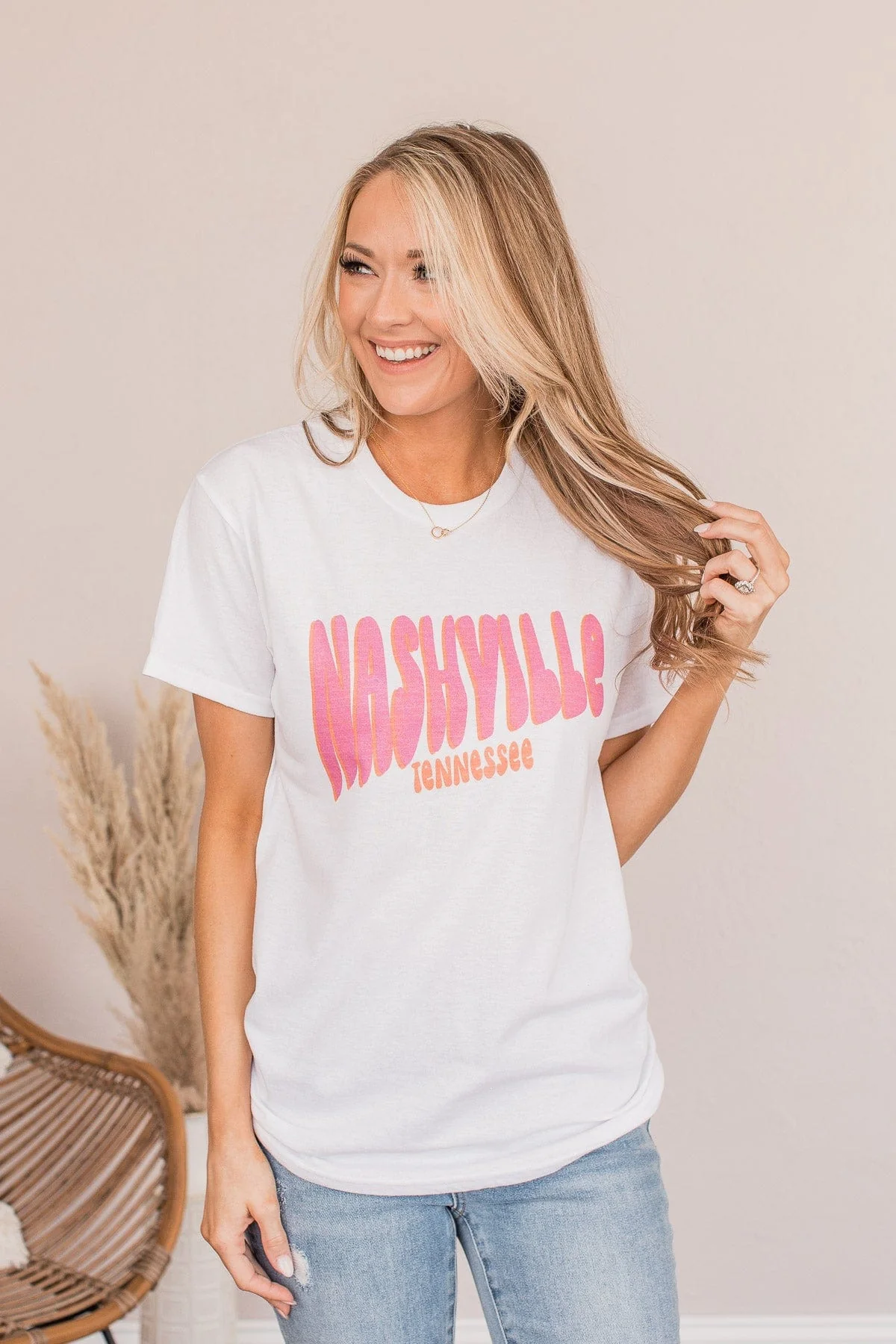 "Nashville" Graphic Tee- Ivory - Image 3