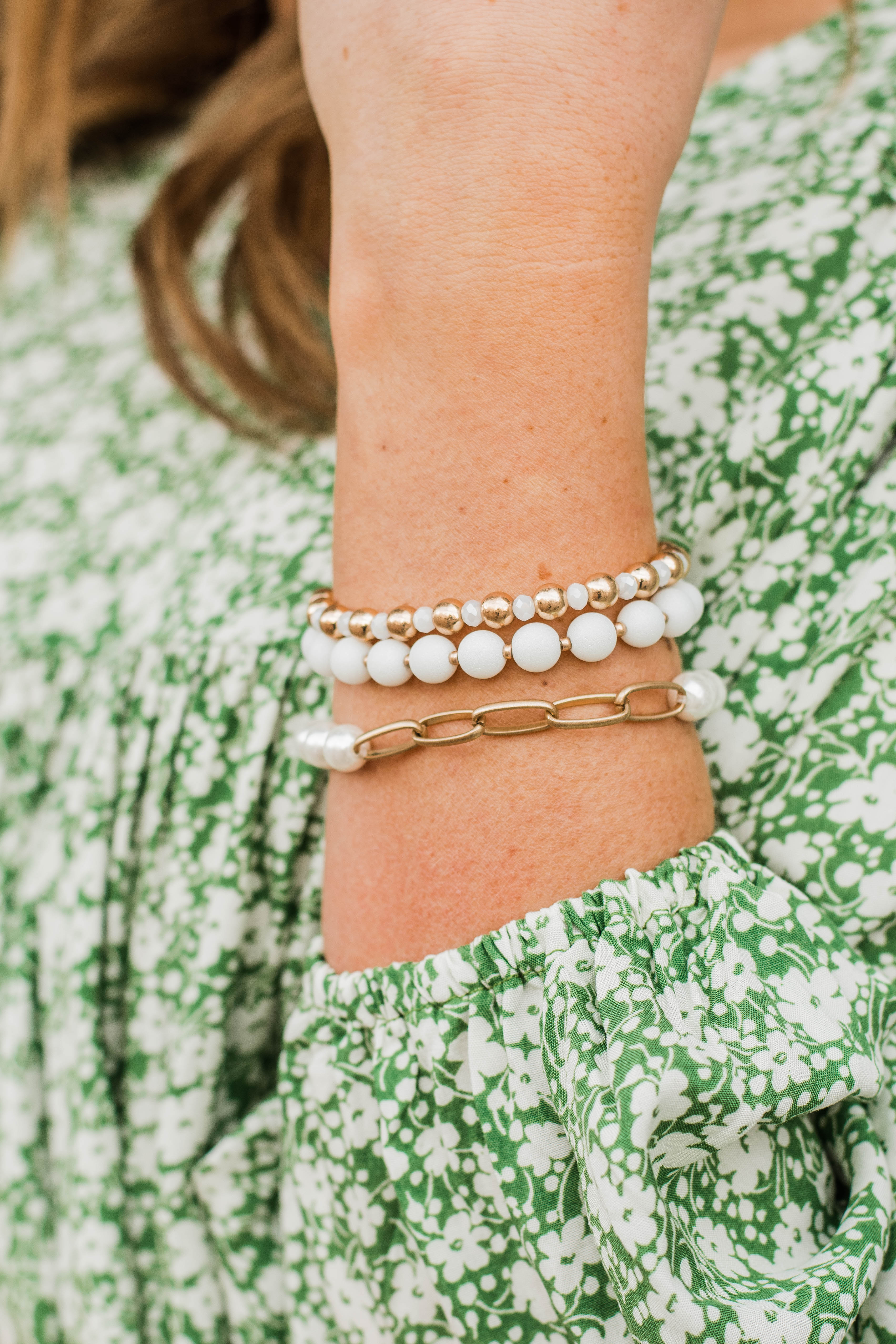 Natural Looks Bracelet Set- White - Image 2
