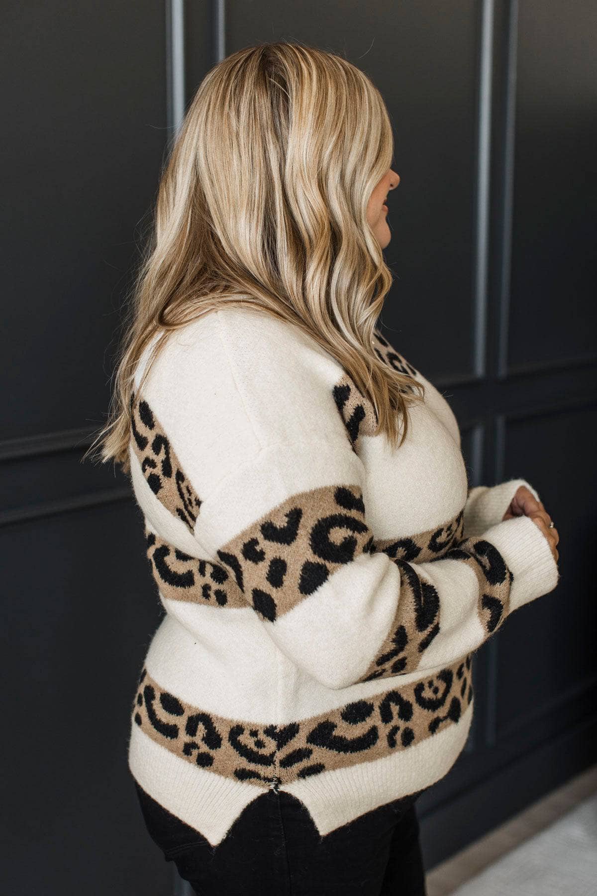 Natural Wonder Striped Knit Sweater- Ivory - Image 5