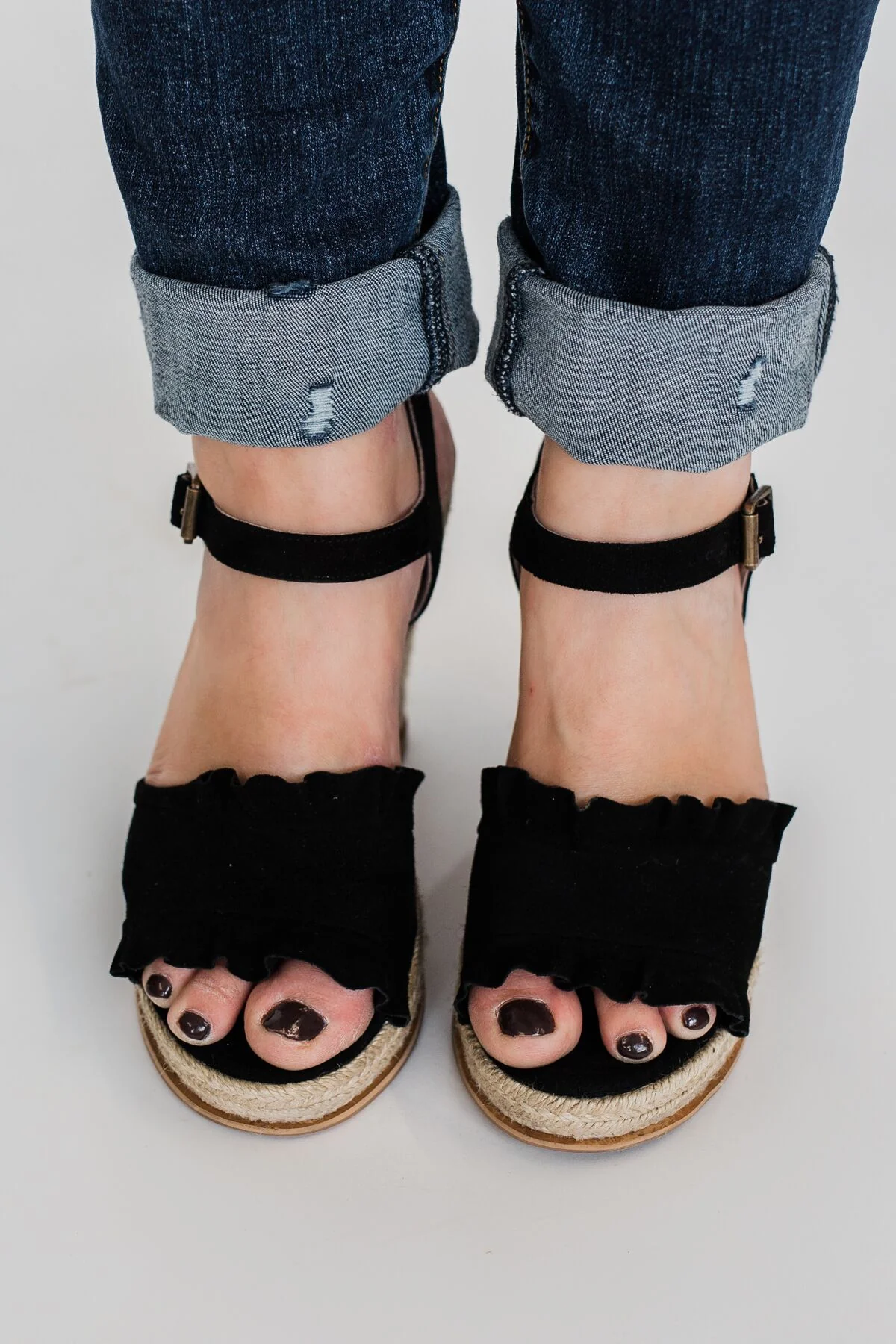 Naughty Monkey Love Wedges- Black - Image 2