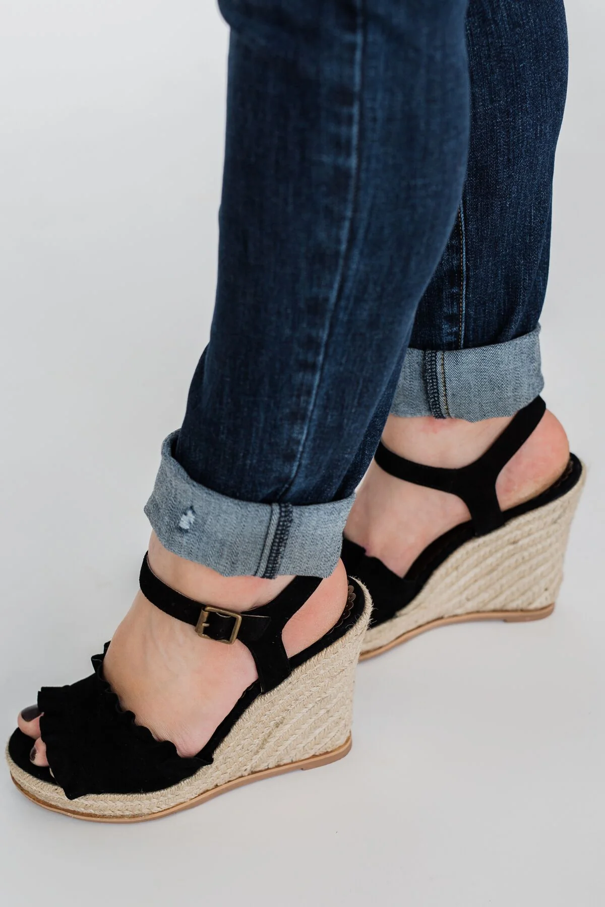 Naughty Monkey Love Wedges- Black - Image 5