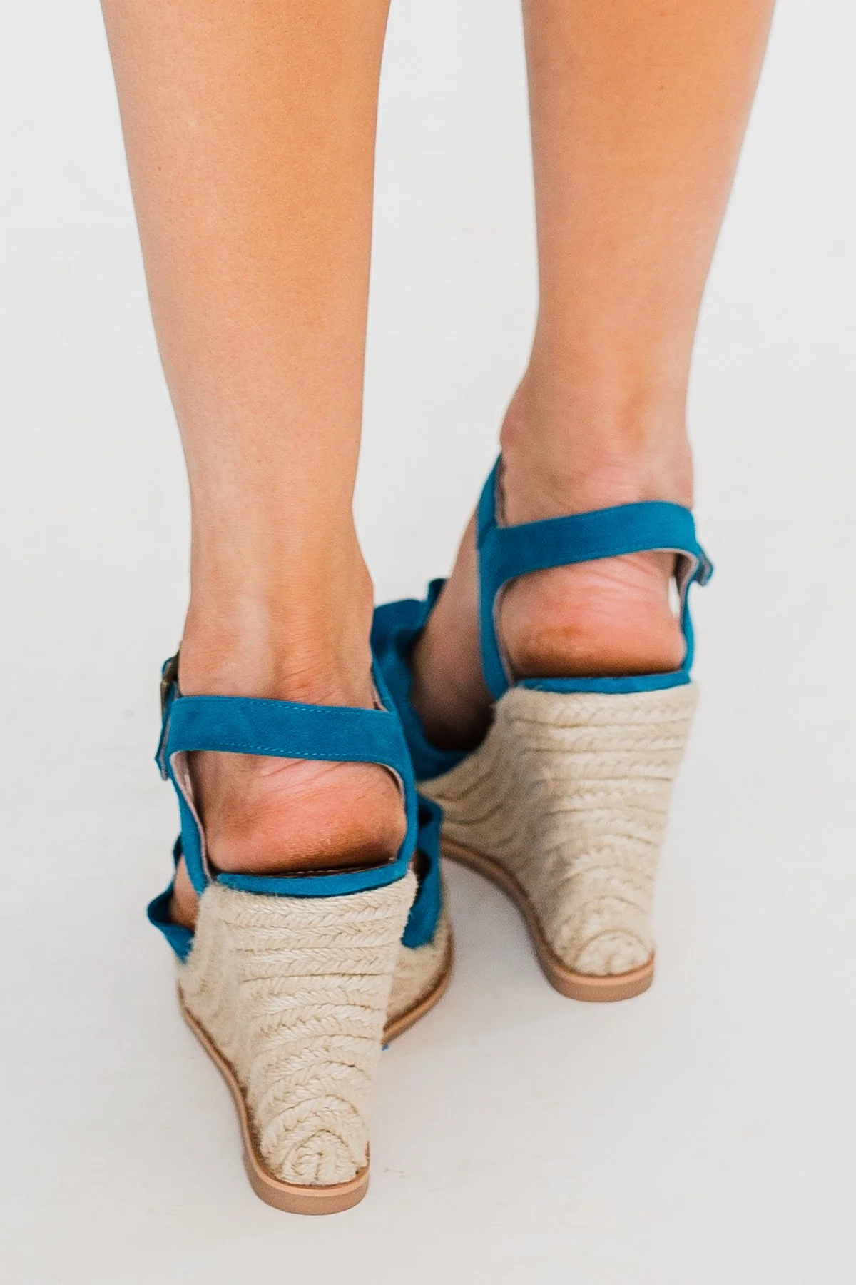 Naughty Monkey Love Wedges- Teal - Image 5