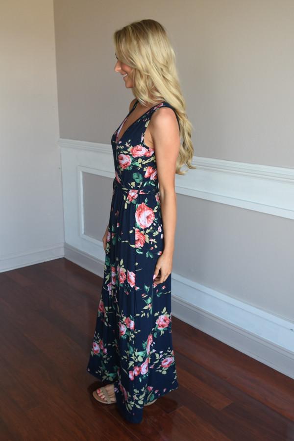 Navy Floral Sensation Maxi - Image 5