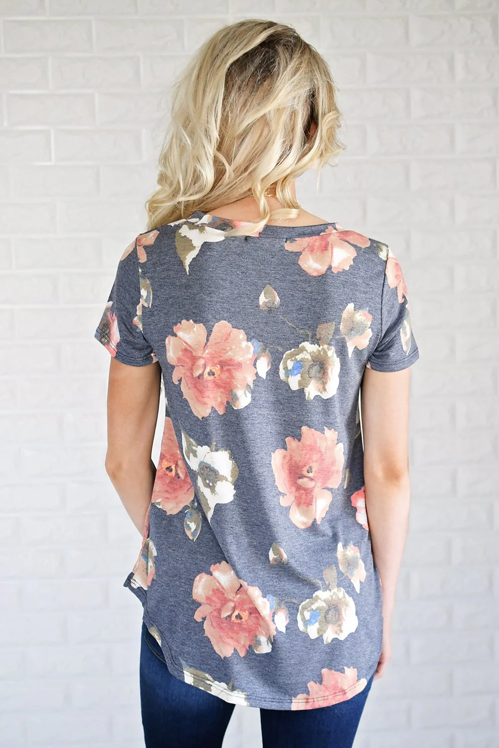 Navy Spiced Floral Top - Image 4
