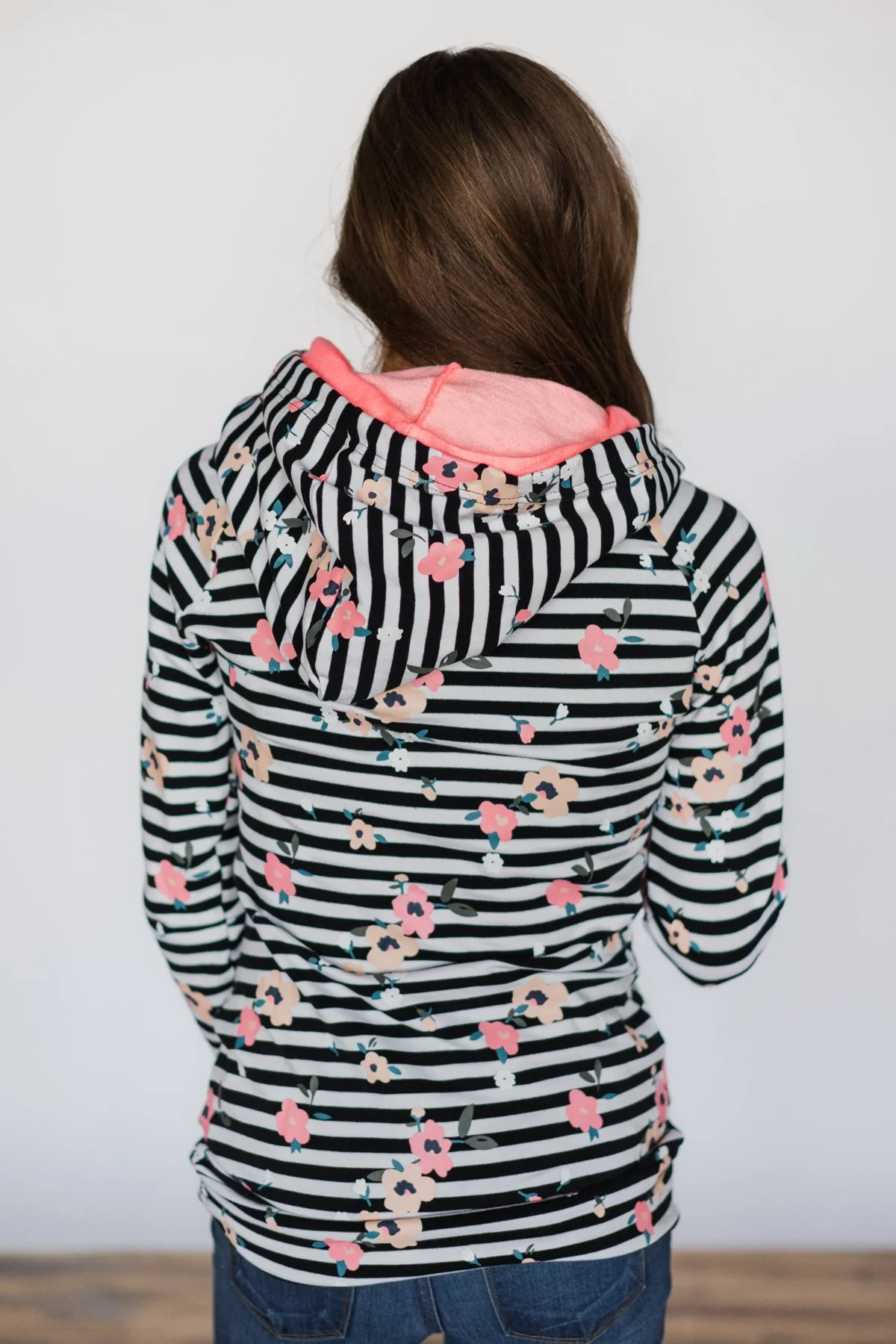 Neon Floral & Stripes Ampersand Double Hood - Image 4