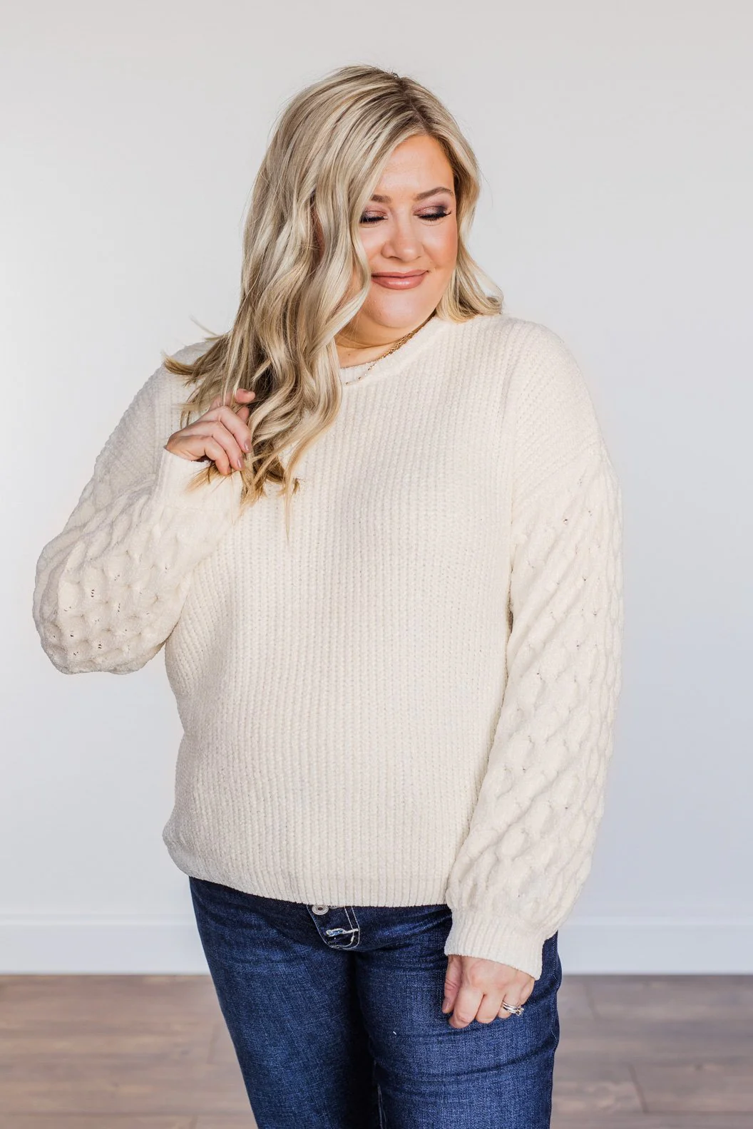 Never Ending Moments Knit Sweater- Ivory - Image 4