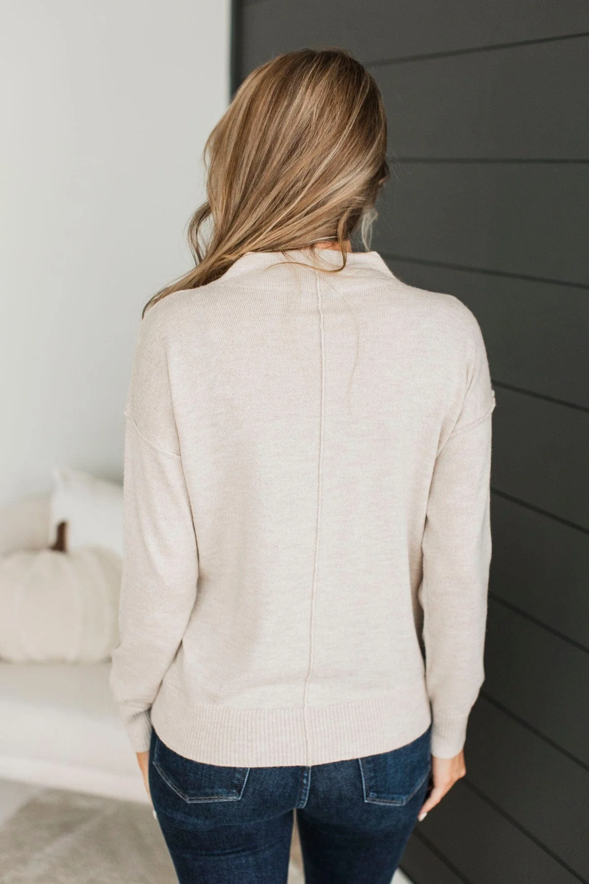 Never Felt Better Pullover Sweater- Oatmeal - Image 9
