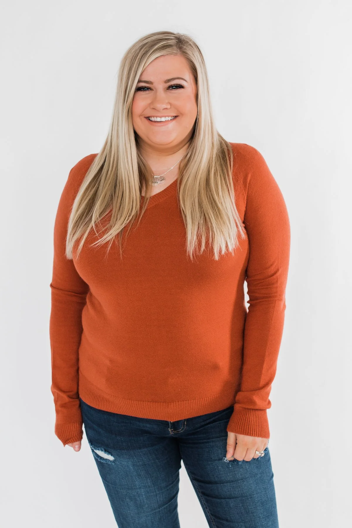 Never Felt This Way Sweater- Copper - Image 6