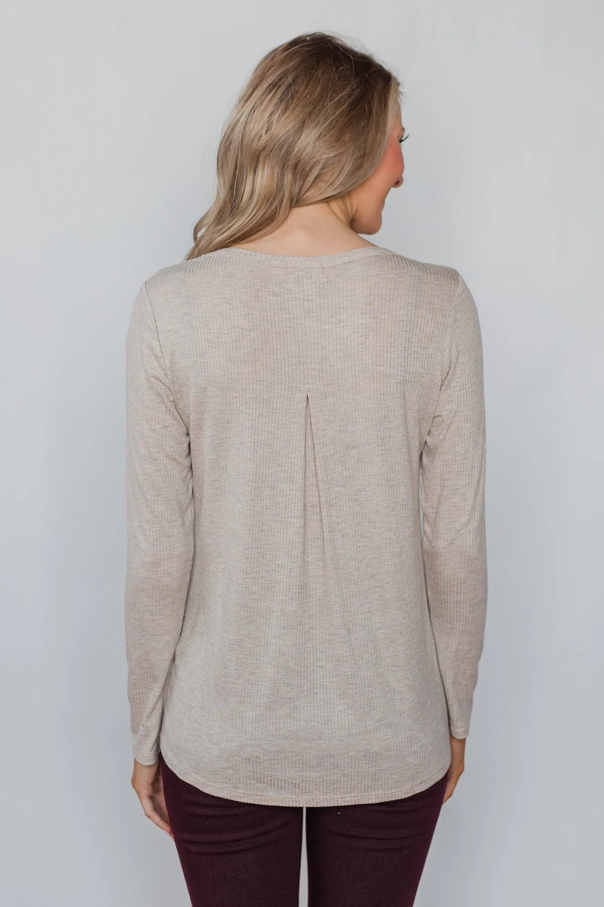 Never Forget You Pleated Top - Oatmeal - Image 8