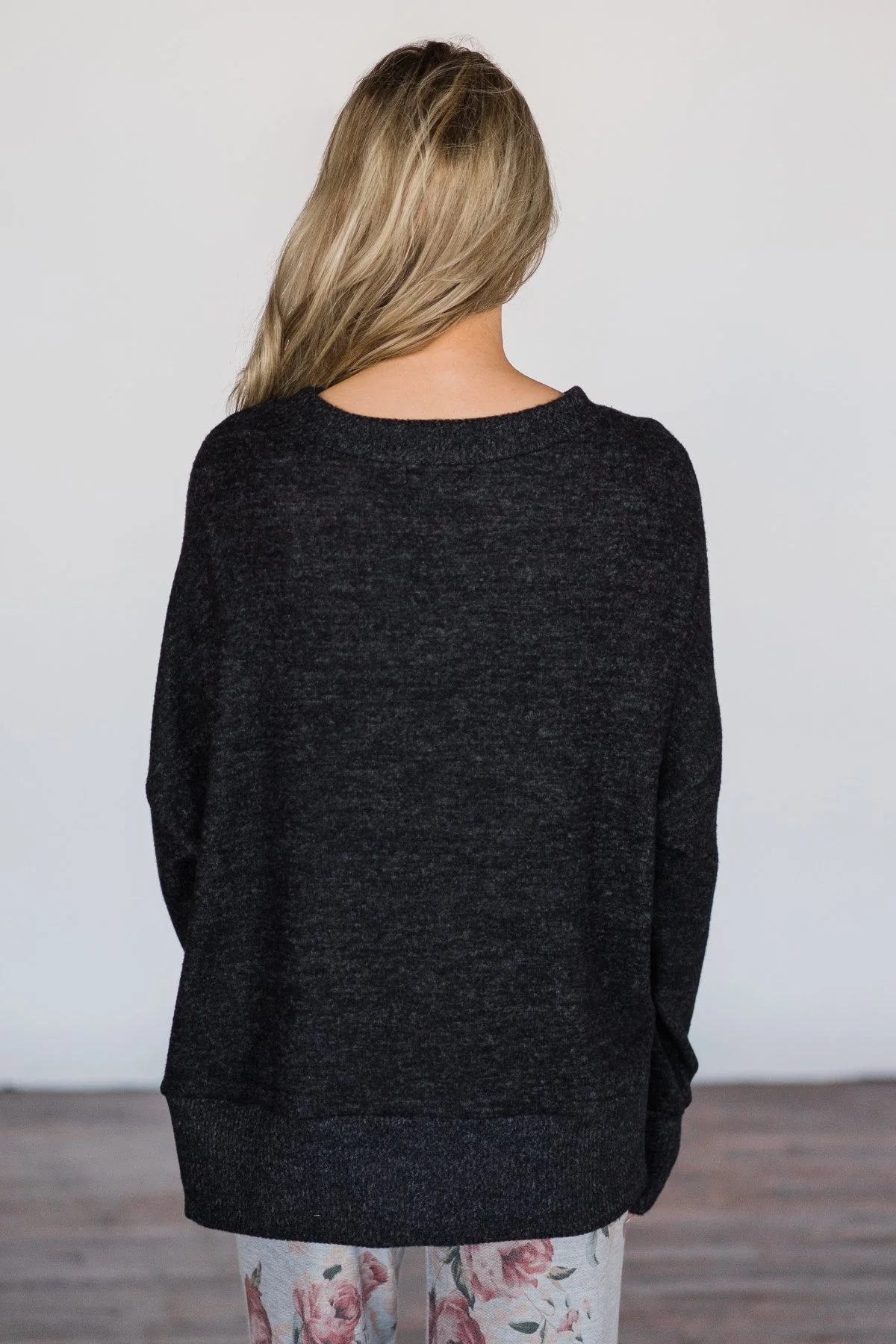 Never Gonna Give You Up Charcoal Sweater - Image 5