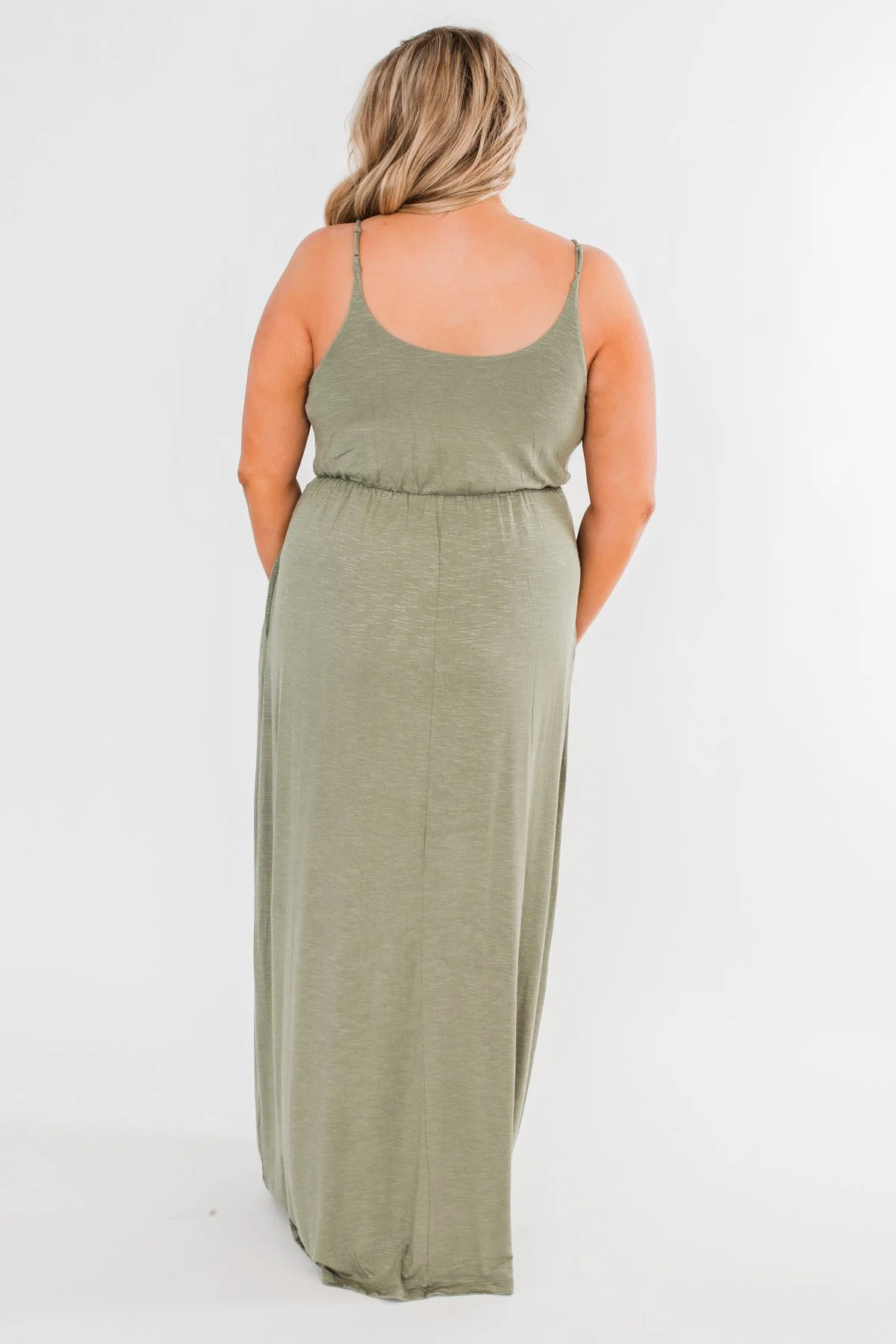 Next Right Step Maxi Dress- Olive - Image 11