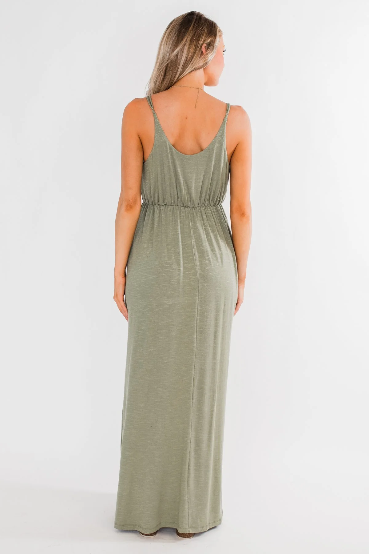 Next Right Step Maxi Dress- Olive - Image 12