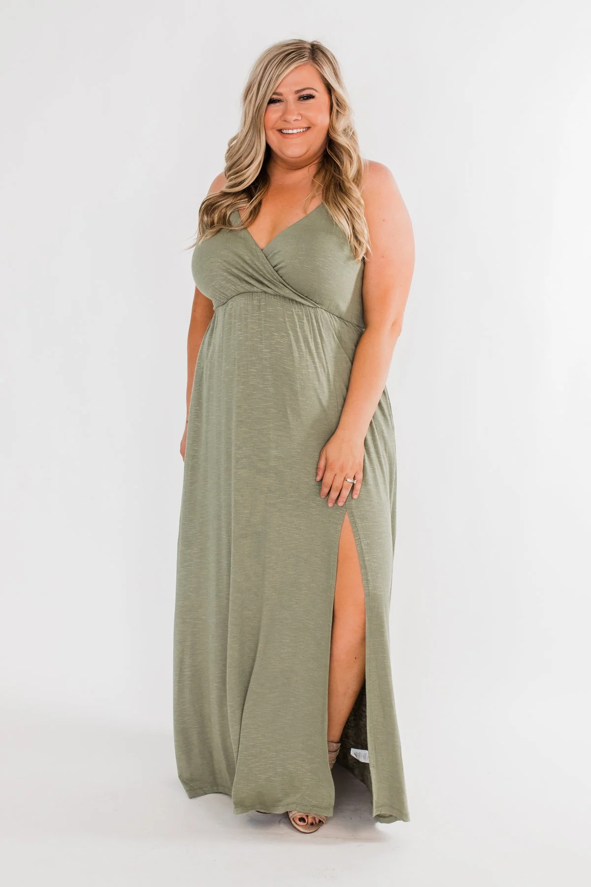 Next Right Step Maxi Dress- Olive - Image 2