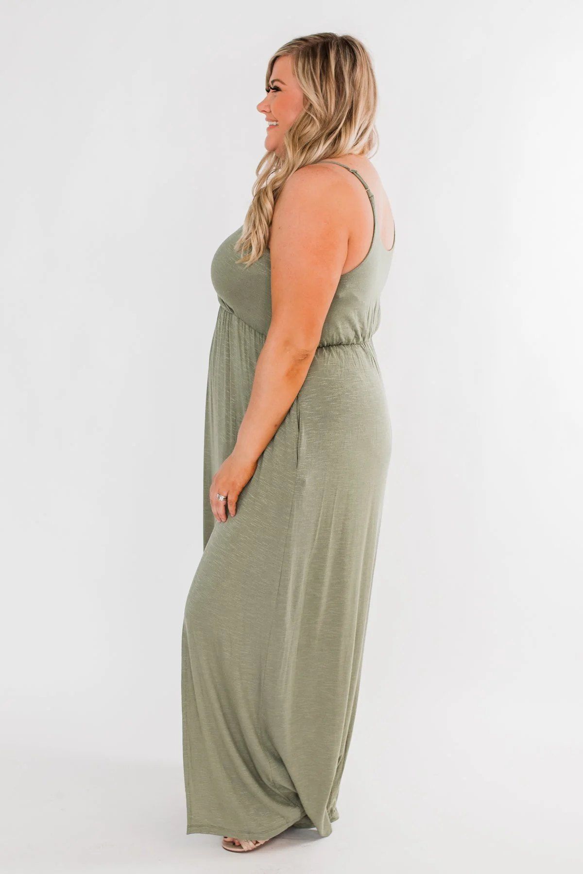 Next Right Step Maxi Dress- Olive - Image 9