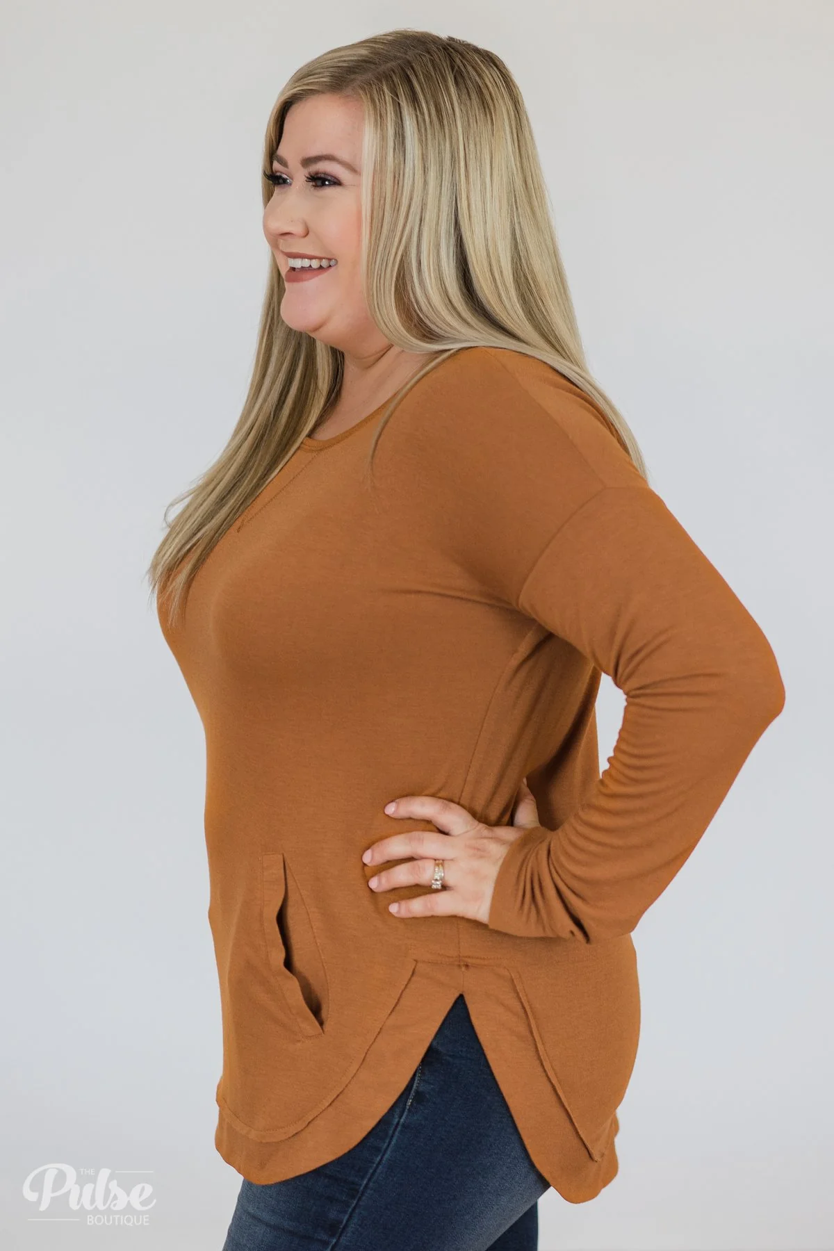 Nice of You Pullover Top-Burnt Orange - Image 11