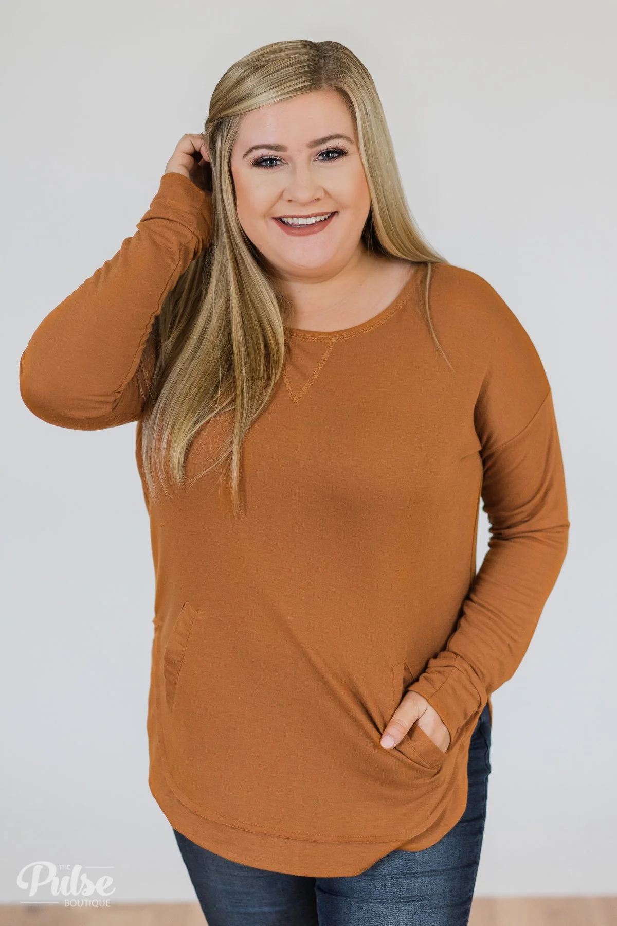 Nice of You Pullover Top-Burnt Orange - Image 2