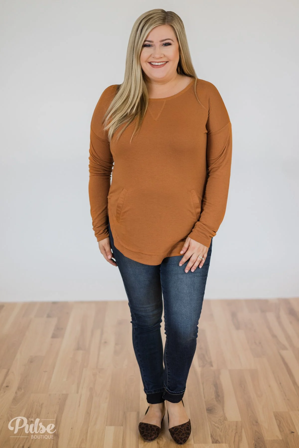 Nice of You Pullover Top-Burnt Orange - Image 5