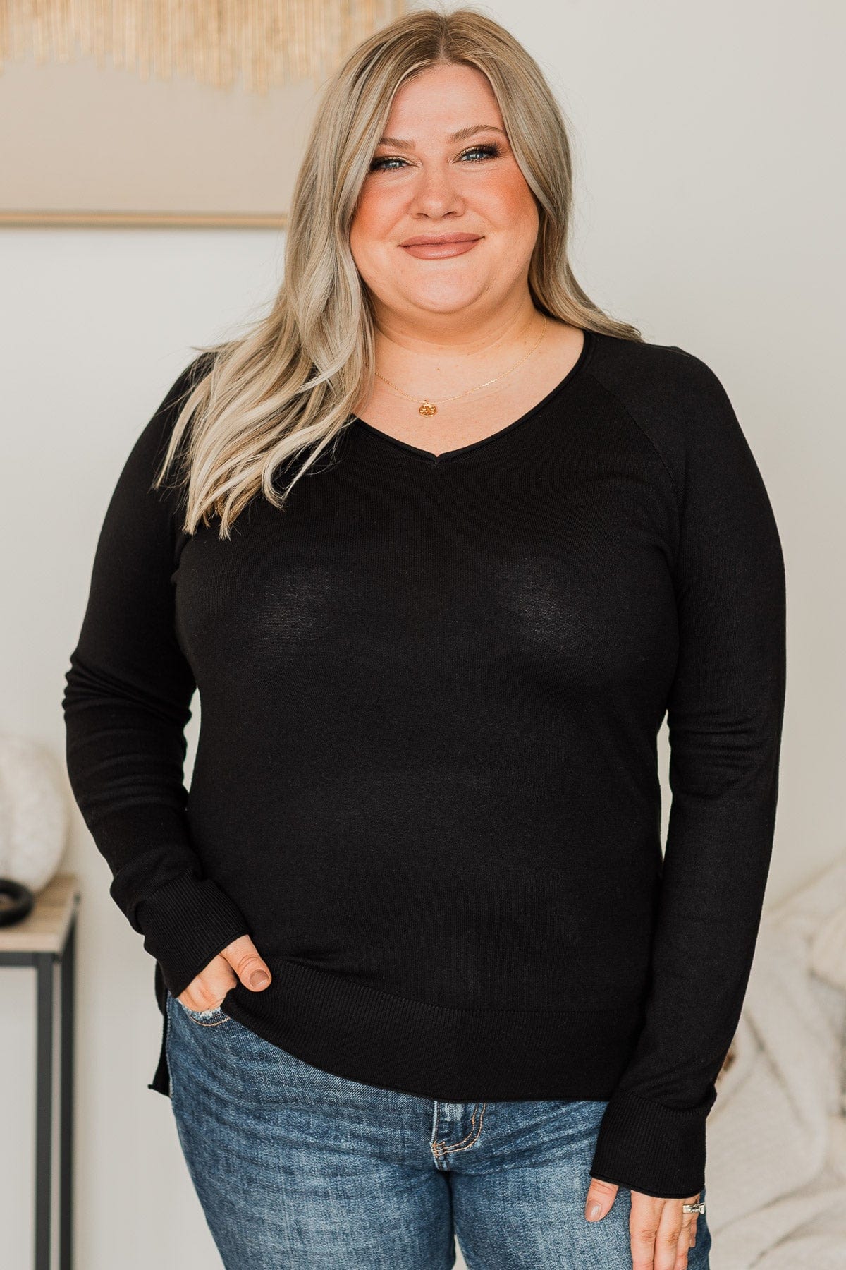 No Complaints Knit Sweater- Black - Image 2