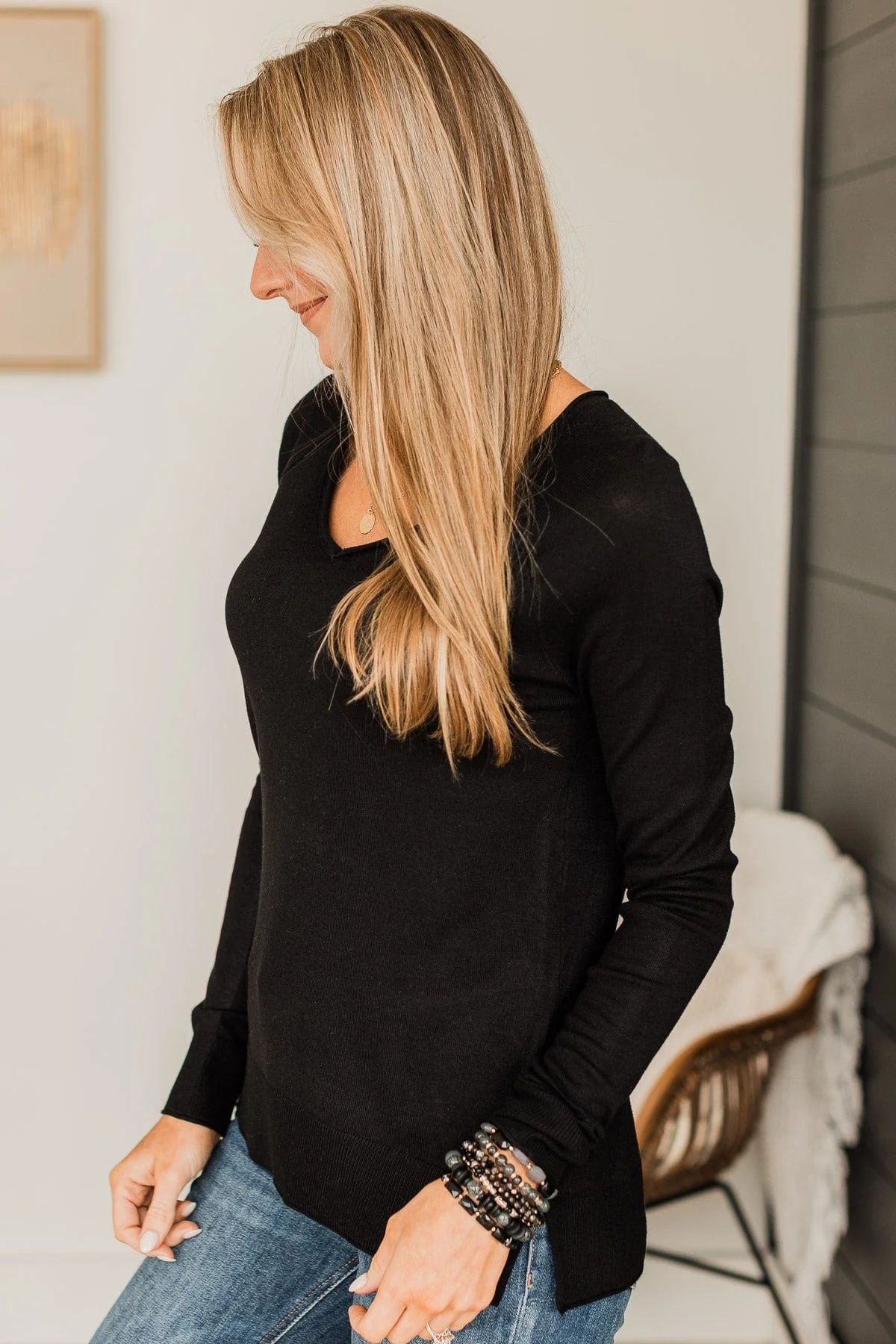 No Complaints Knit Sweater- Black - Image 5