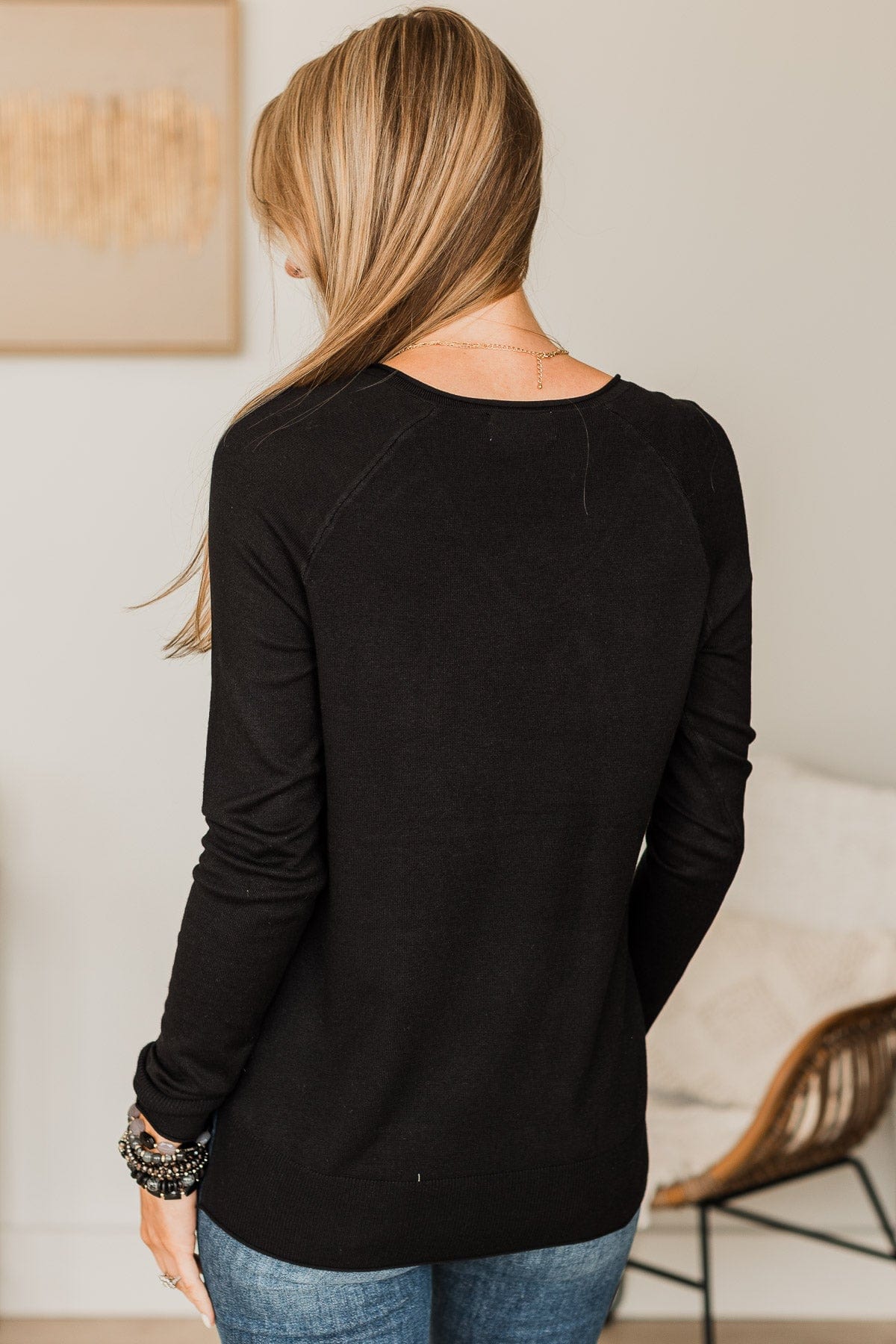 No Complaints Knit Sweater- Black - Image 7