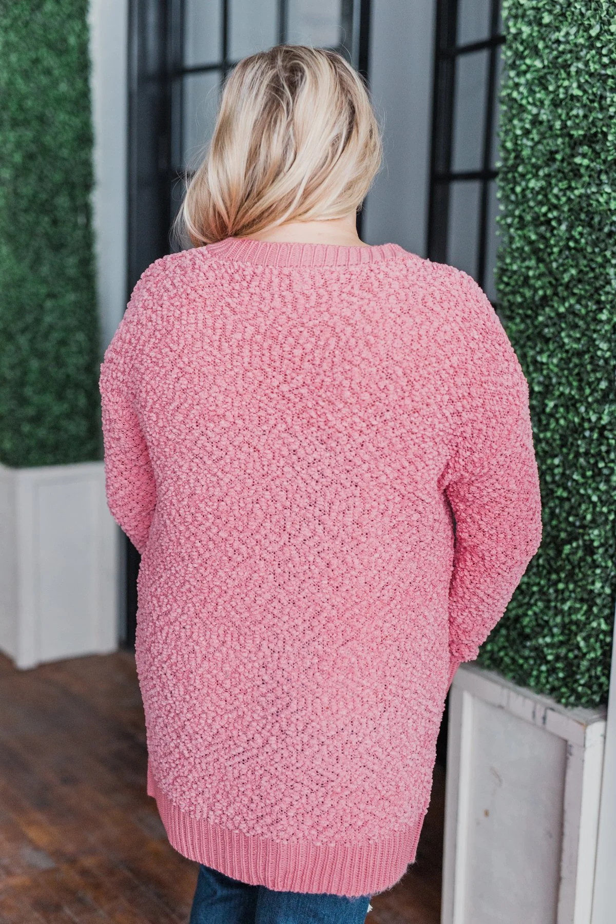 No Doubts Popcorn Cardigan- Rose Pink - Image 6