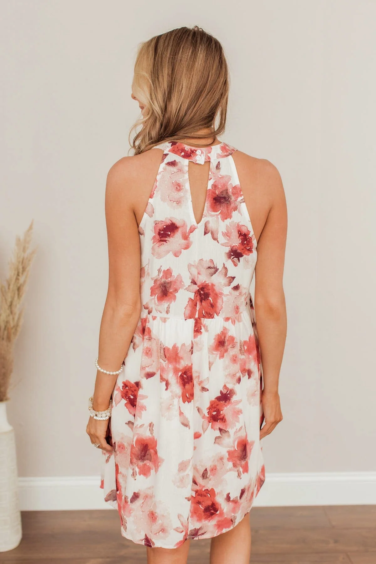 No Filter Needed Floral Mini Dress- Ivory - Image 12
