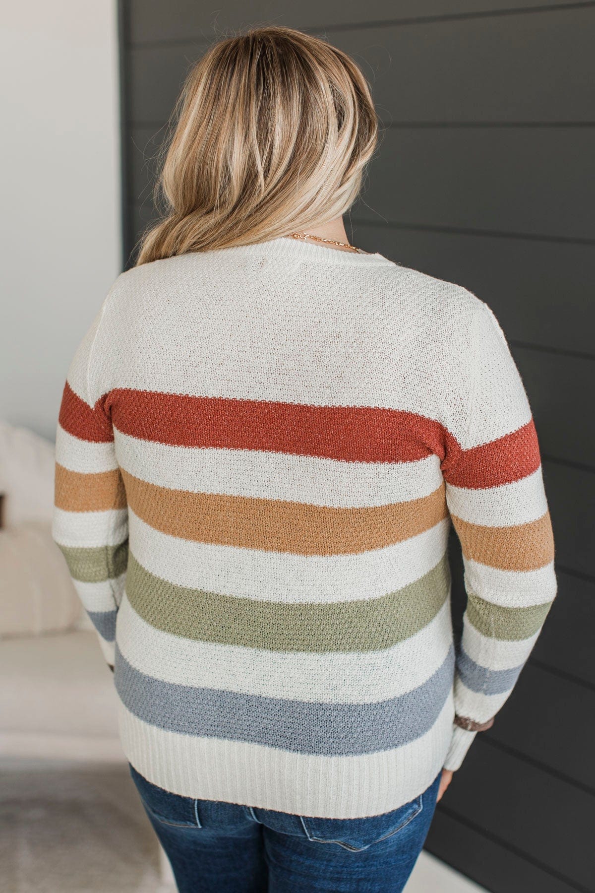No Hesitations Striped Knit Sweater- Ivory - Image 8