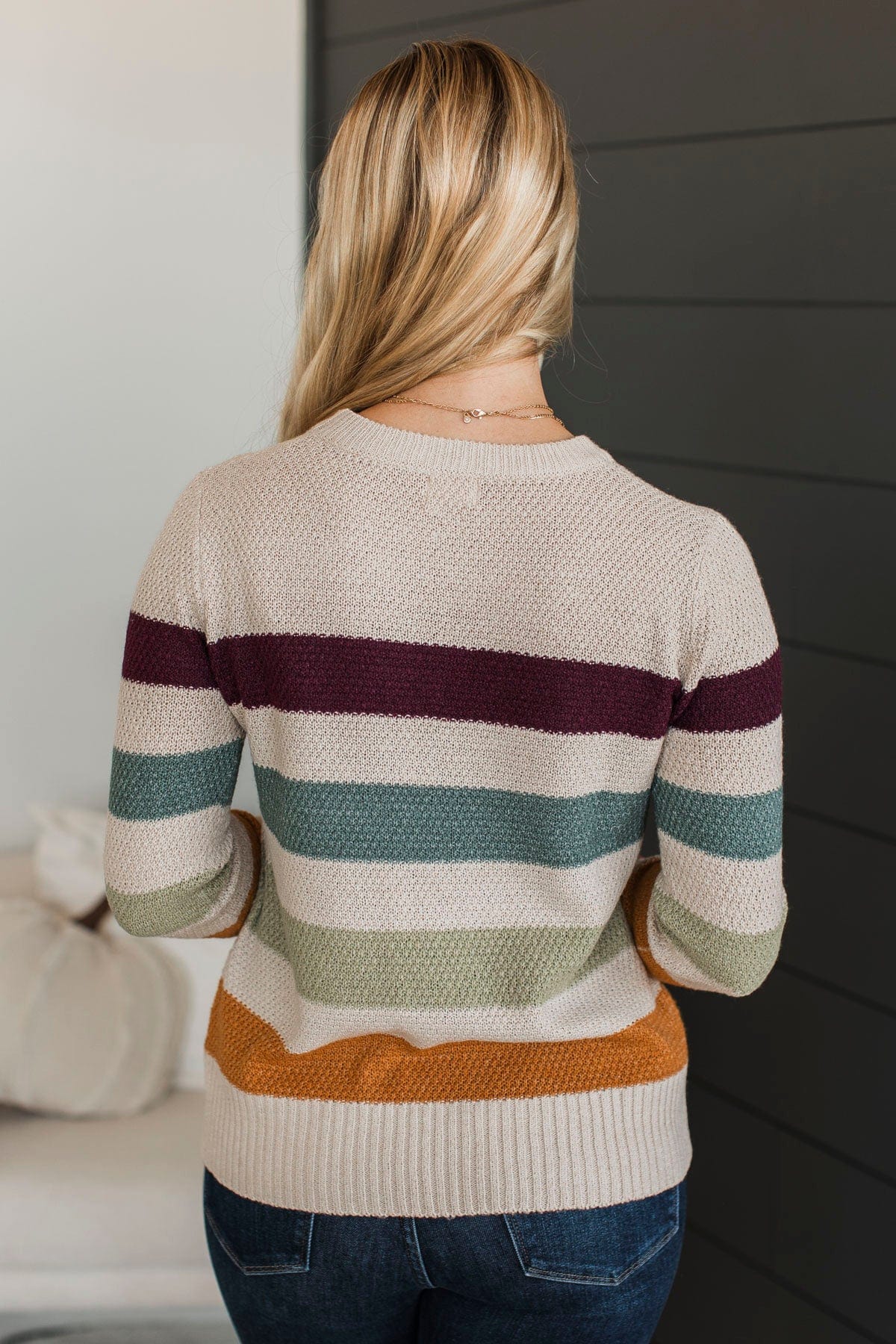 No Hesitations Striped Knit Sweater- Light Taupe - Image 10