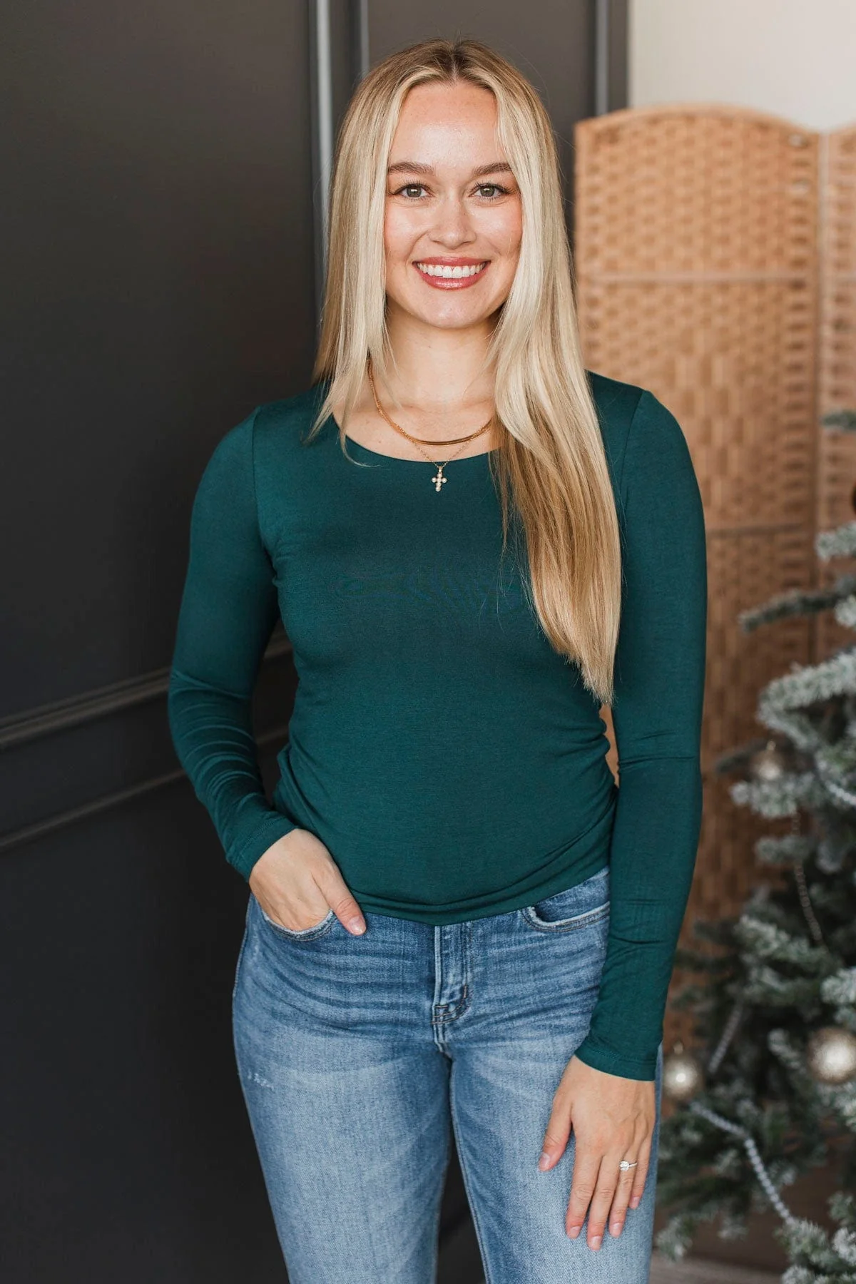 No Limitations Long Sleeve Top- Teal Green - Image 2