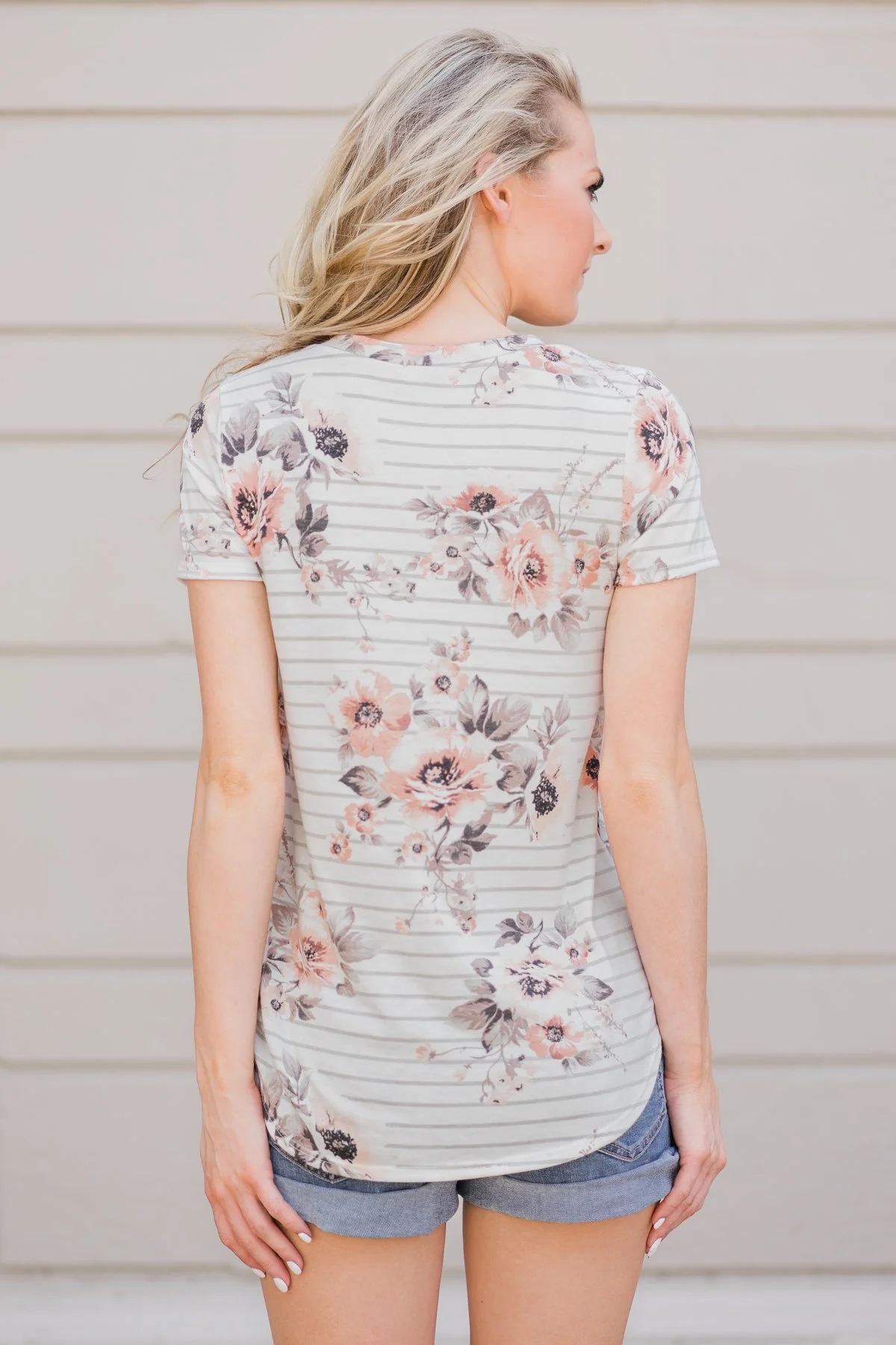 No Limits on Floral Striped Top - Image 10