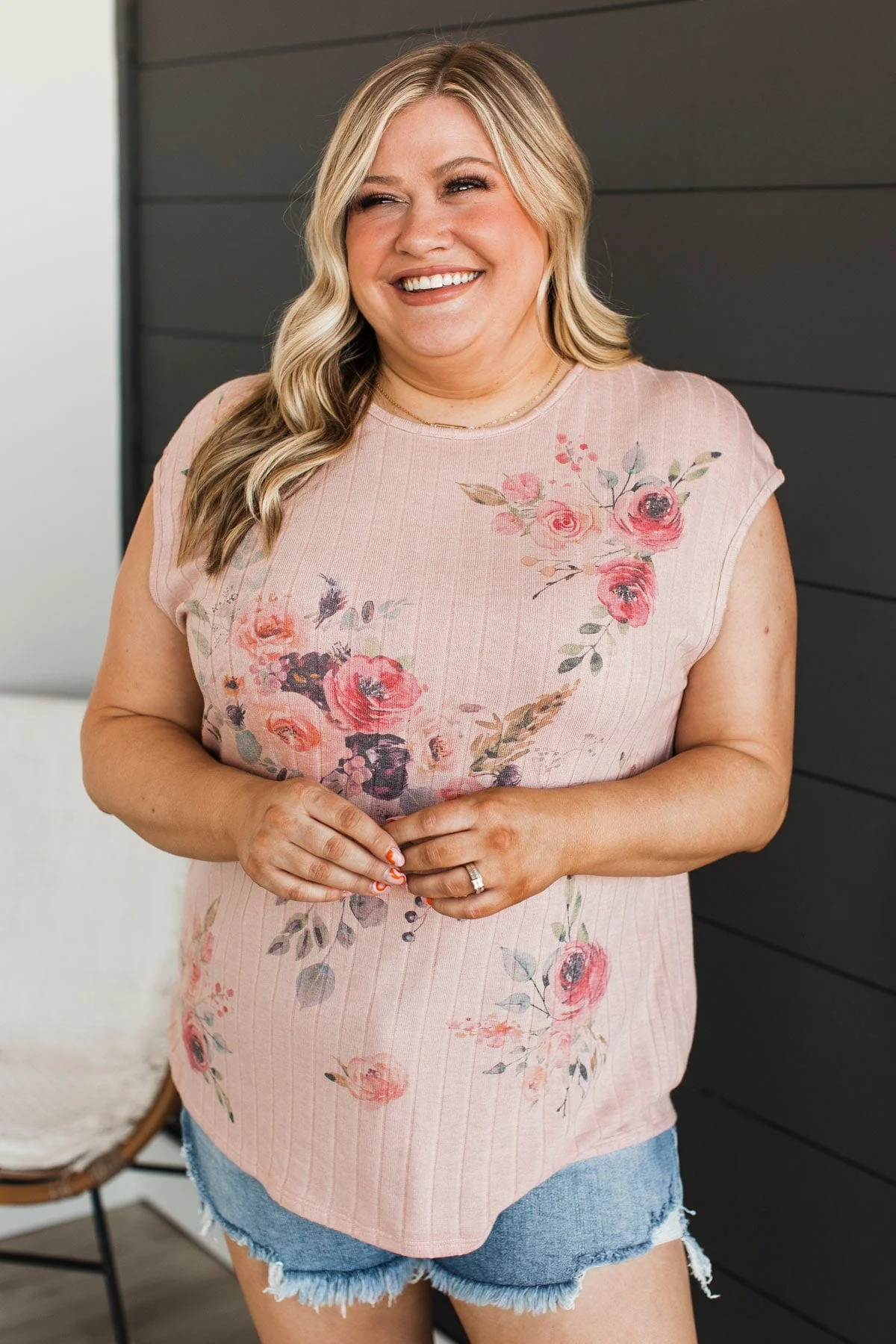 No More Chances Floral Top- Dusty Blush - Image 3