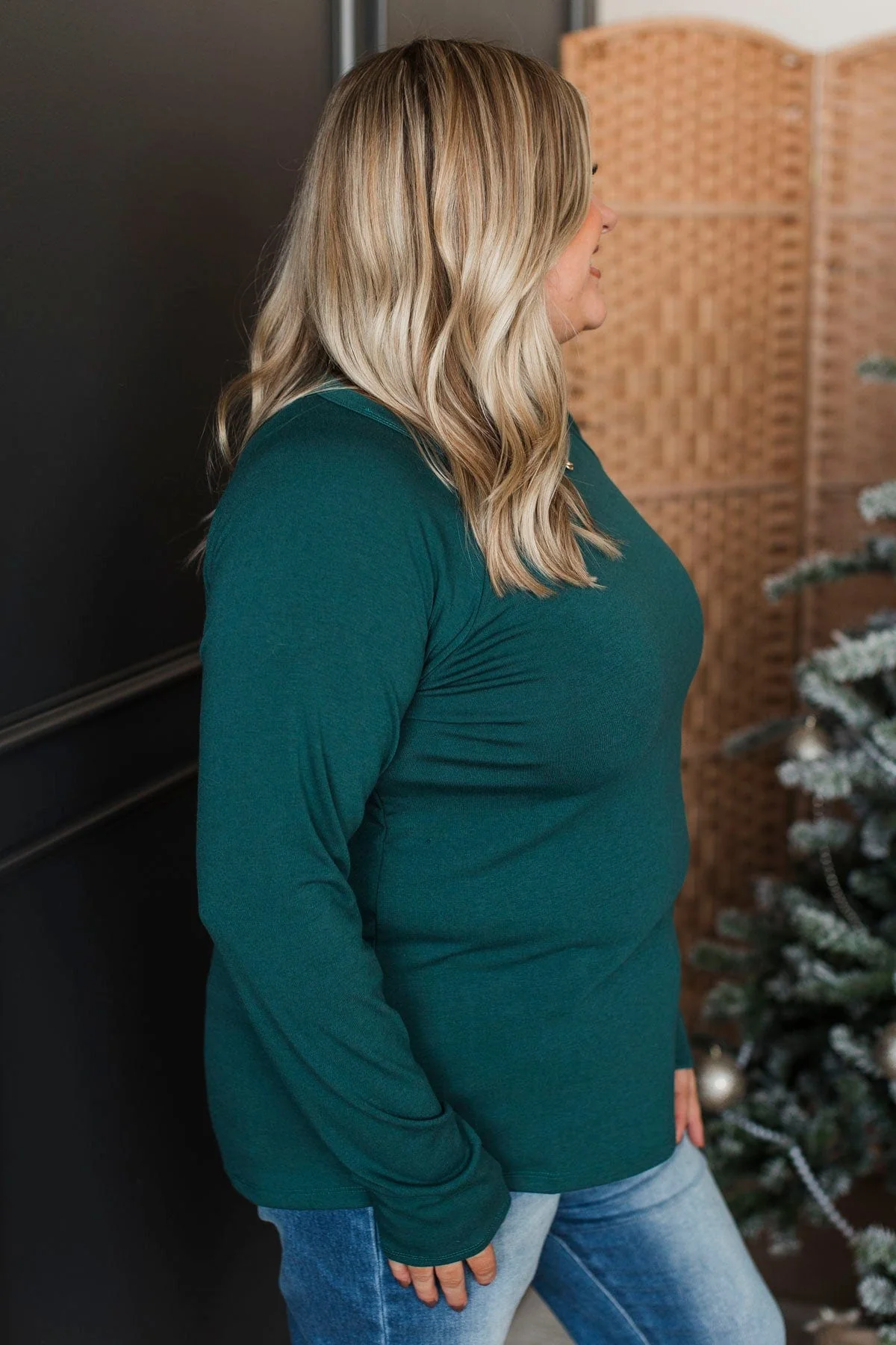 No Other Way Long Sleeve Top- Teal Green - Image 6
