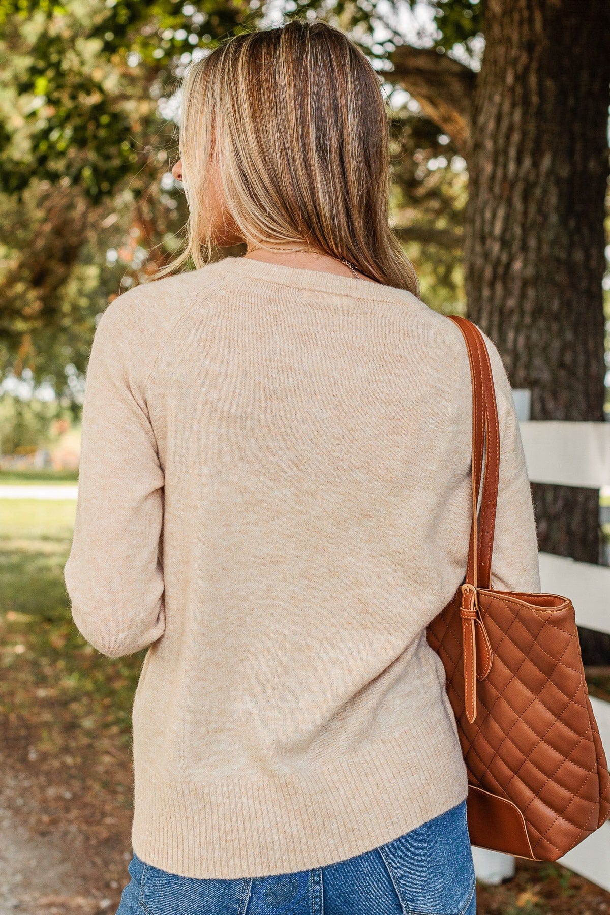 No Regrets Brushed Knit Sweater- Oatmeal - Image 14
