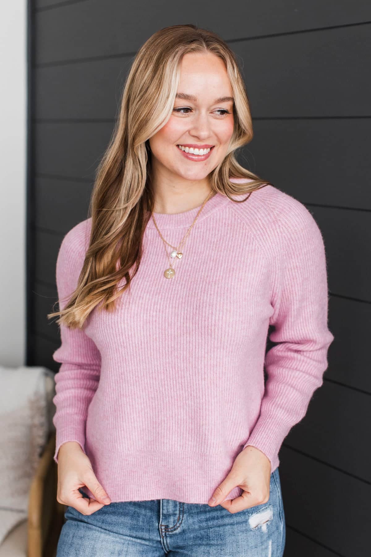 No Time Like Now Knit Sweater- Orchid Pink - Image 4