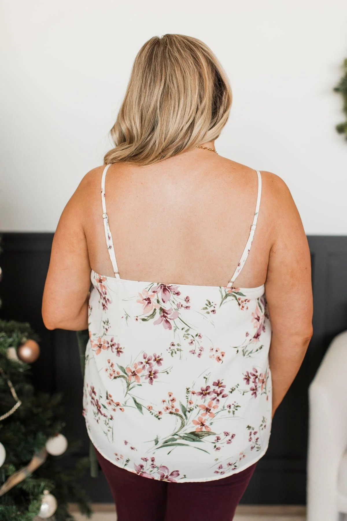 No Time To Lose Floral Tank Top- Ivory - Image 7