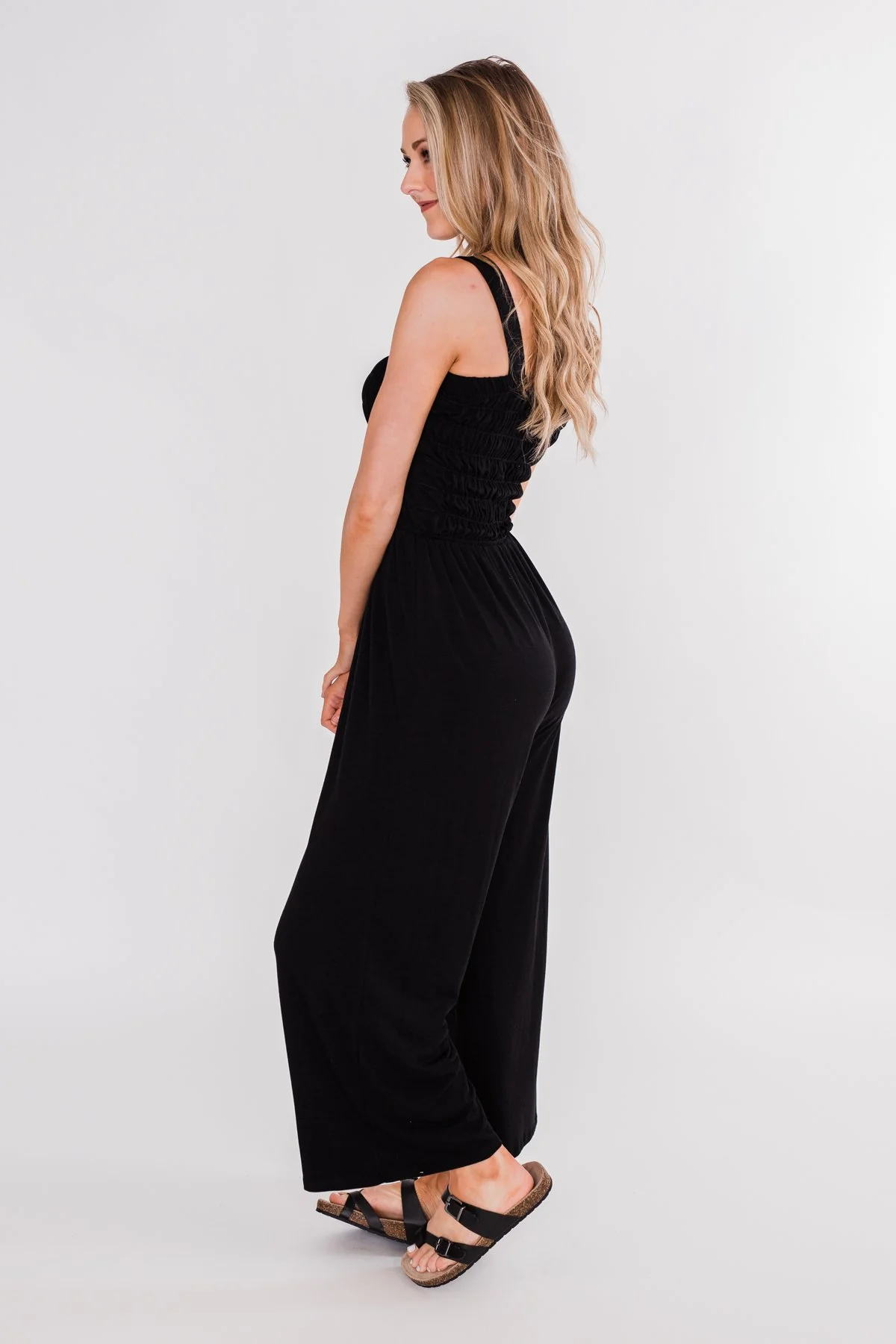 Nobody But Me Wide Leg Jumpsuit- Black - Image 7