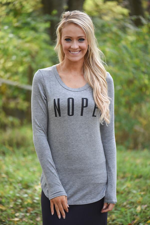 Nope Top ~ Grey - Image 2