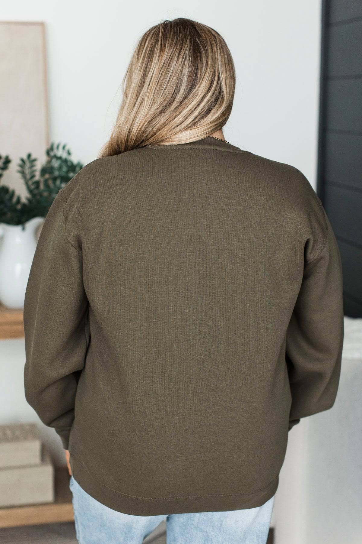 "North Pole Cookie Co." Crew Neck Pullover- Dark Taupe - Image 8