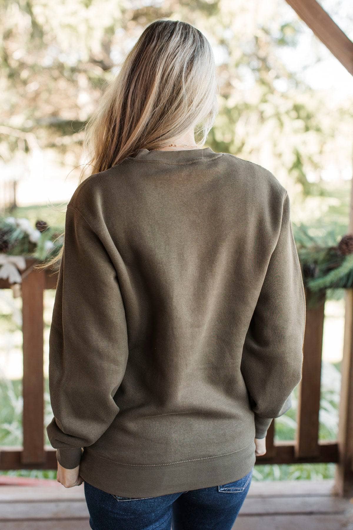 "North Pole Cookie Co." Crew Neck Pullover- Dark Taupe - Image 9