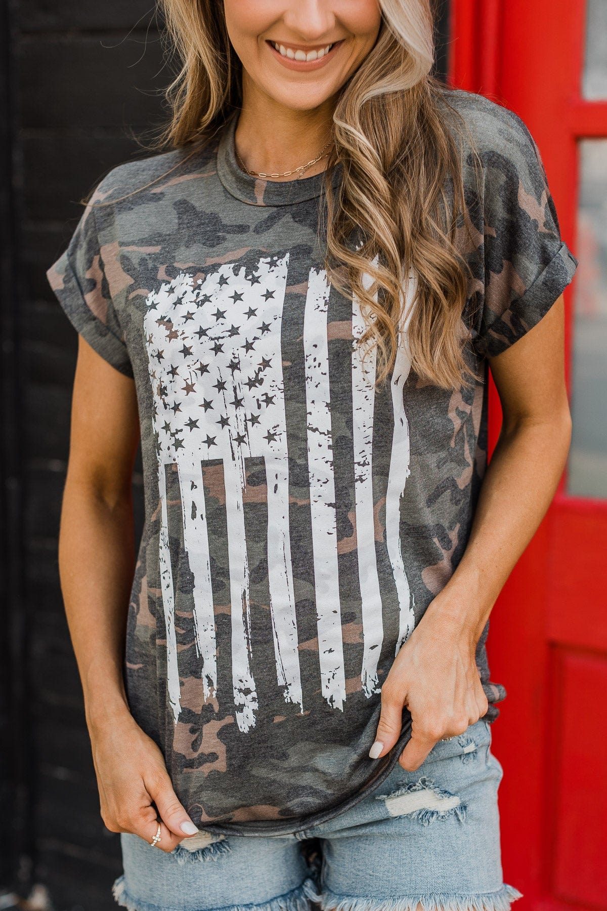 Not Hiding My Pride Graphic Tee- Camo - Image 3