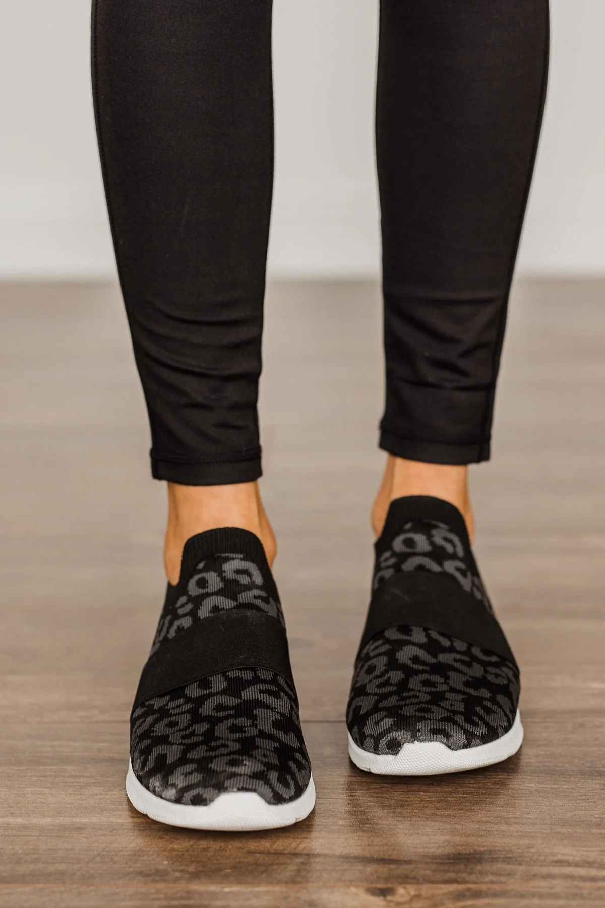 Not Rated Jia Sneakers- Black Leopard Print - Image 3