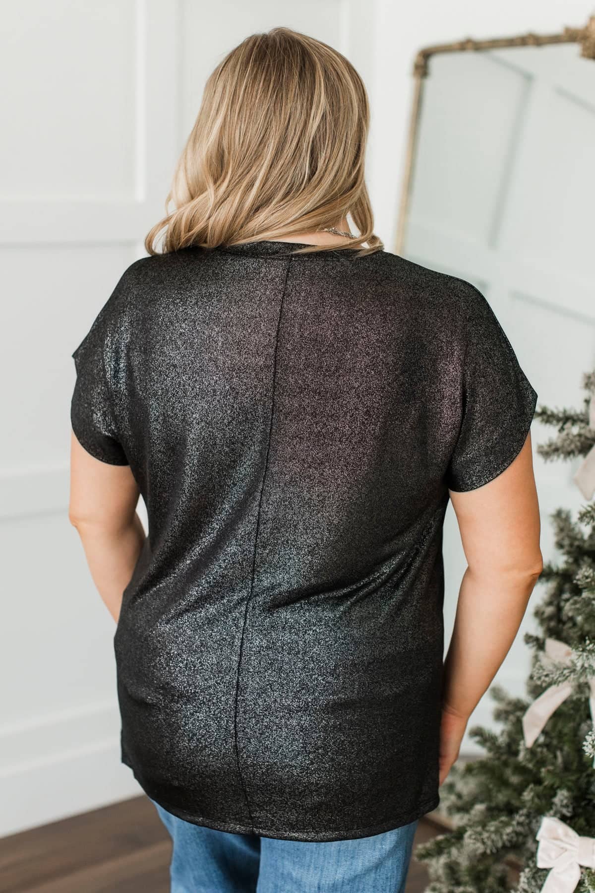 Not So Simple Short Sleeve Top- Black - Image 6