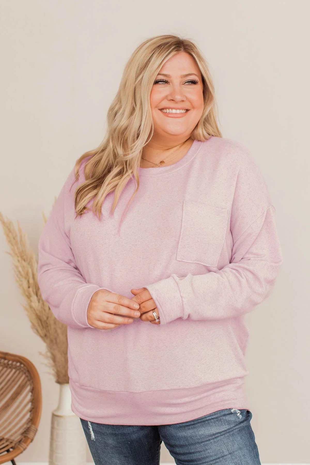 Nothing But Love Long Sleeve Top- Lavender - Image 3