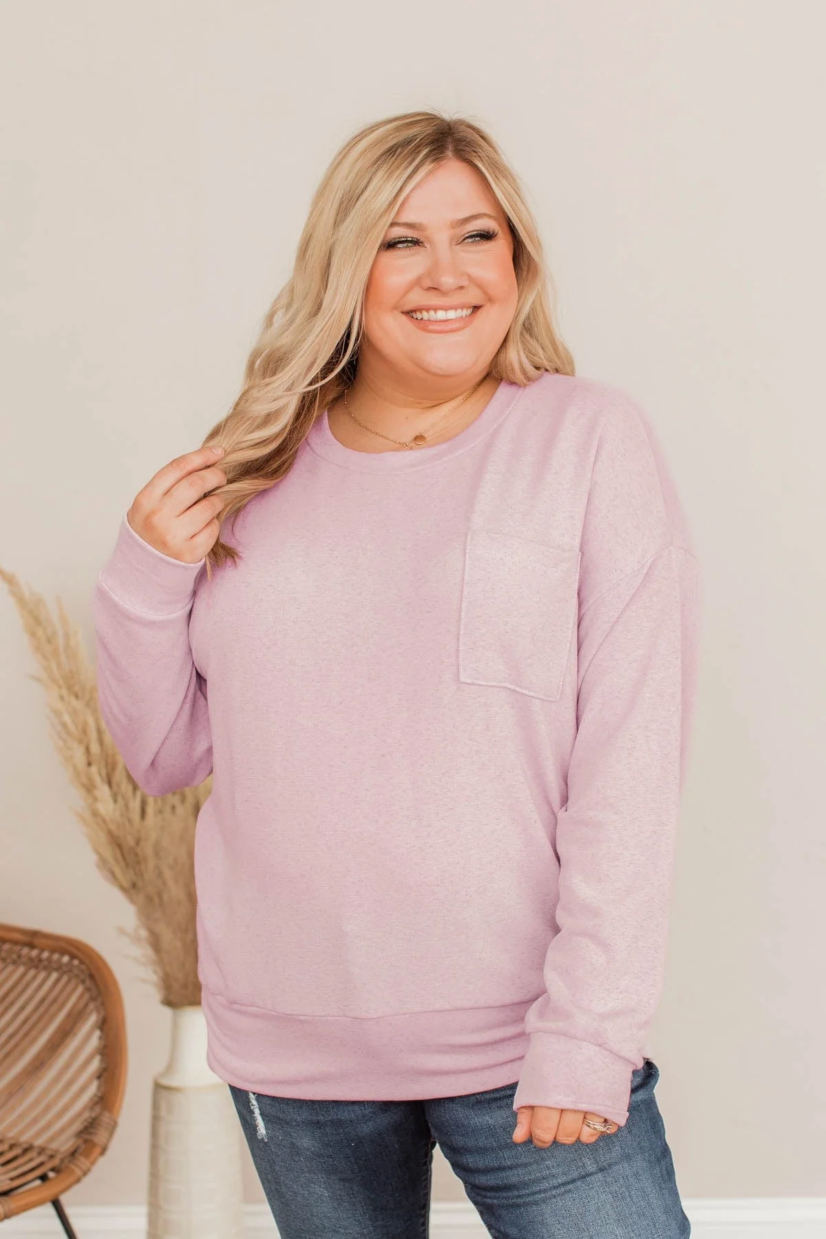 Nothing But Love Long Sleeve Top- Lavender - Image 6