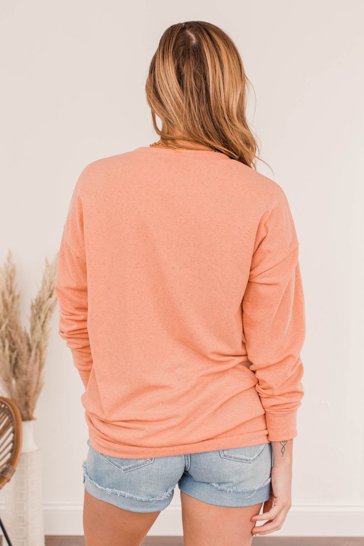 Nothing But Love Long Sleeve Top- Light Salmon - Image 12