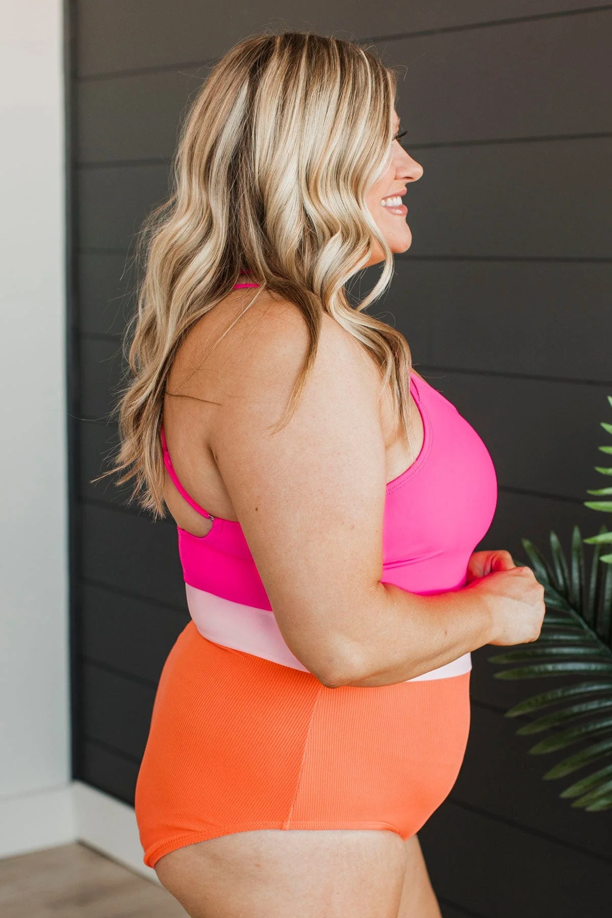 Ocean Outings One-Piece Swimsuit- Hot Pink & Orange - Image 5